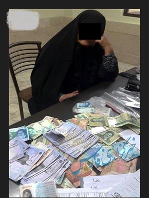 پیرزن گدایی که هنگام دستگیری 4 میلیون پول نقد داشت+عکس