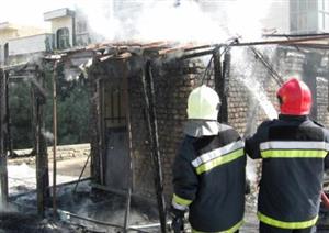 آتش سوزی در تاسوعا باعث مصدومیت کارگران شد