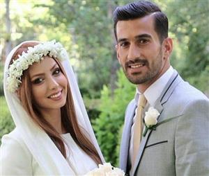 حجاب نامتعارف همسر فوتبالیست مشهور در مراسم ازدواجشان+عکس
