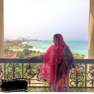 تیپ خانم بازیگر لب دریا پس از جدایی از همسرش+عکس