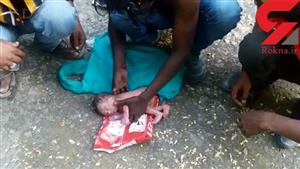 نوزاد بیچاره چه گناهی کرده بود که در خیابان رها شد!