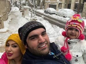 برف بازی قوی ترین مرد ایران و همسرش+عکس
