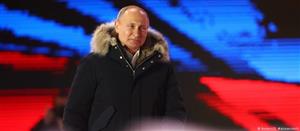 پوتین در نطق پیروزی روس‌ها را به وحدت فراخواند
