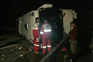 6 کشته در واژگونی اتوبوس در مسیر چابهار- زاهدان