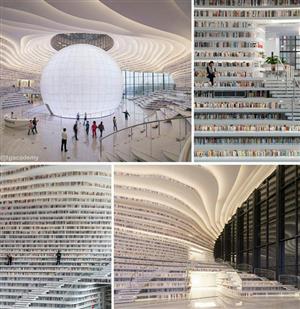 زیباترین کتابخانه‌دنیا با گنجایش 1.2 میلیون کتاب/عکس