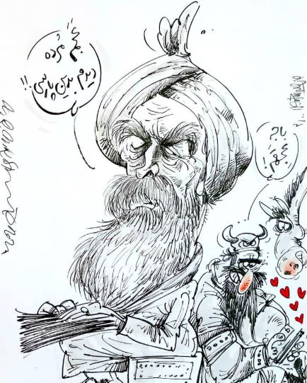 کاریکاتور فردوسی و فارسی